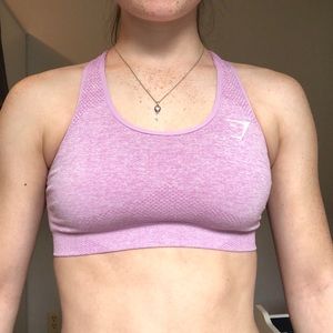 Gymshark Vital Seamless Pink Marl Sports Bra